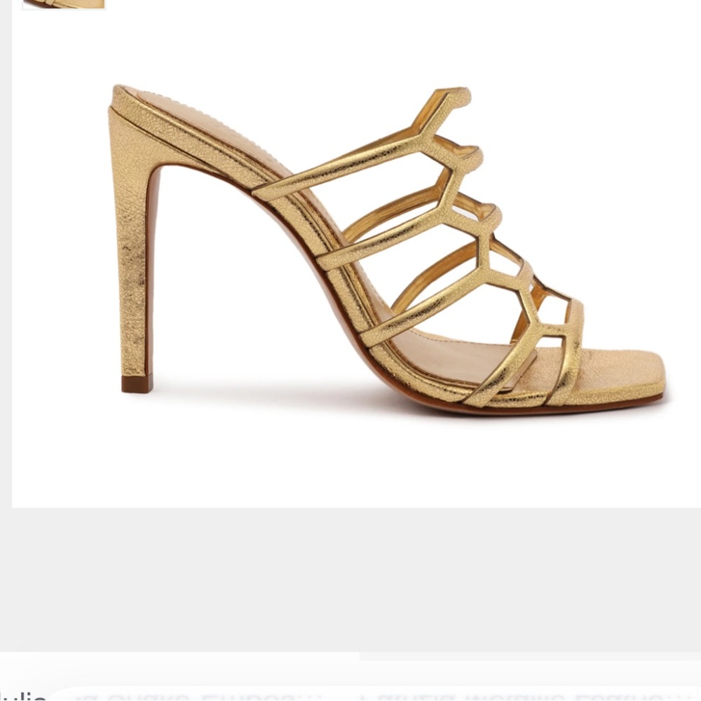 JULIANNA WEEKEND METALLIC LEATHER SANDAL - size 10, NWT - Picture 5 of 9